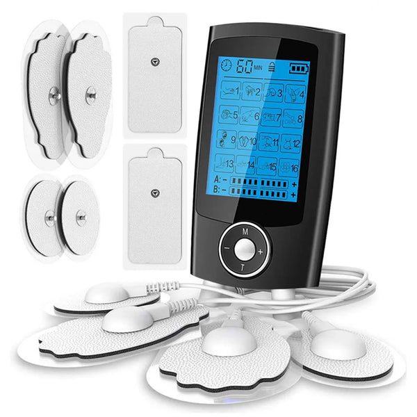 Électrostimulateur EMS TENS Electrique : Soulagement Instantané avec 16 Modes de Massage