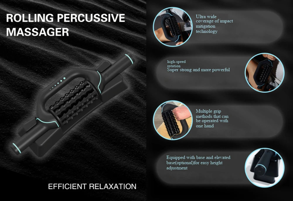 Rouleau de Massage Électrique Percussif - Soulagement Musculaire Révolutionnaire