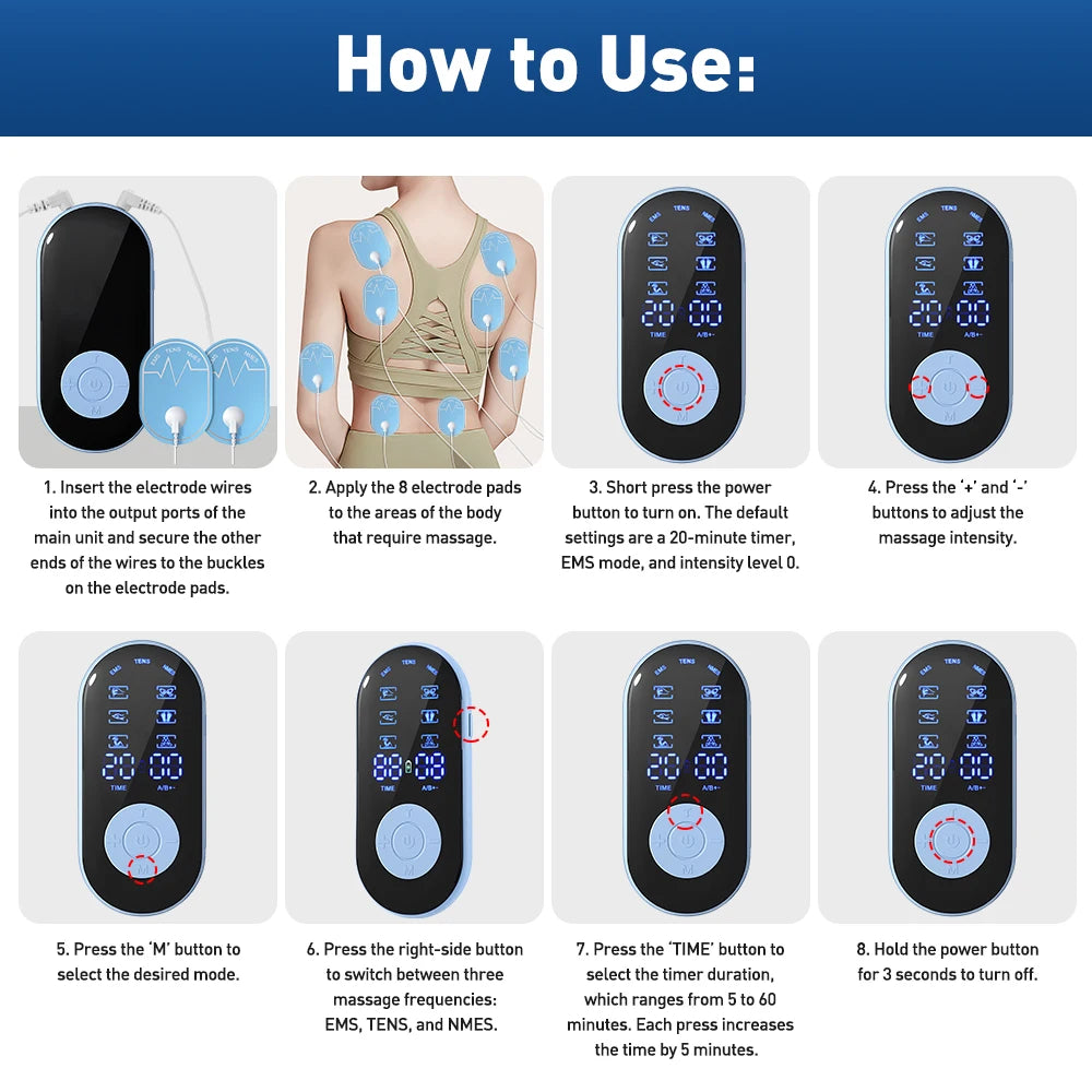 Stimulateur Musculaire Sans Fil - EMS ProPulse™ : Relaxation et Récupération à Domicile
